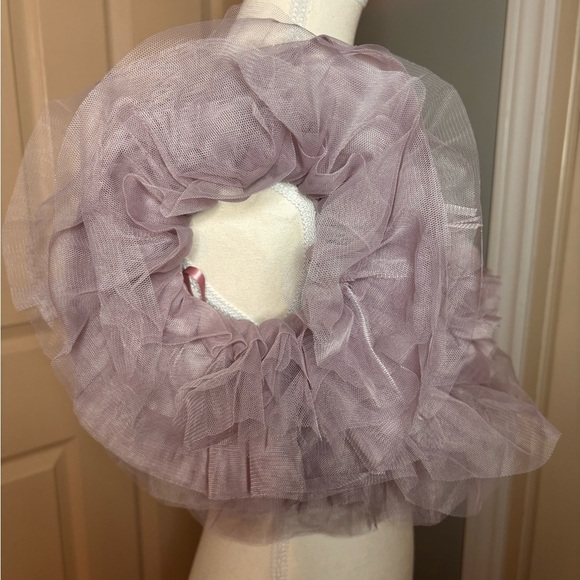 NWT Free People Intimately Oyster Mauve Tulle Crop Top - Picture 8 of 8